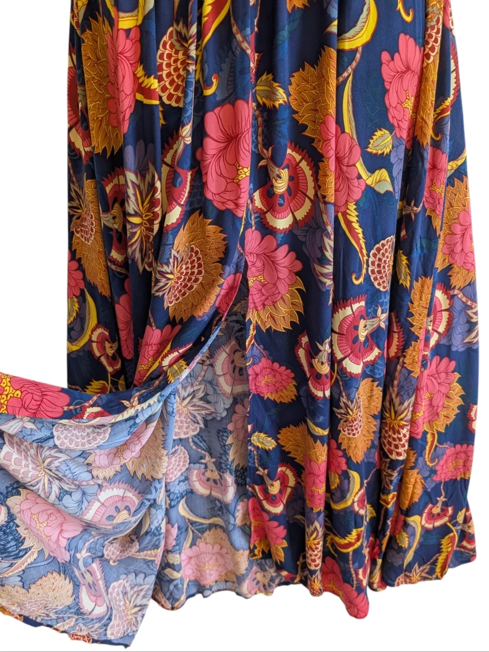 Jaase Endless Summer Maxi Dress Navy Blue Halter Open Back Sz M Summer Vacation - Picture 6 of 10